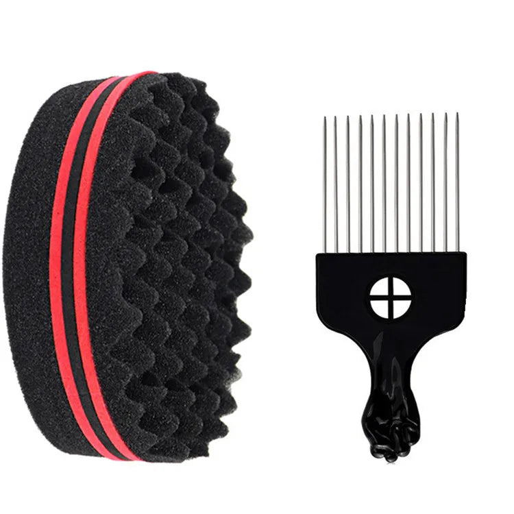 2/3pcs Afro Twist Hair Comb Sponge for Men and Women's Curly Hair Sponge Brush for Hairdressers and Personal Curly Hair Styling