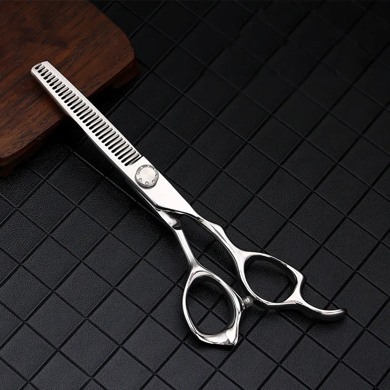 Japanese 440C Stainless Steel Scissors 6.0 Inch Straight Hair Cutting Shears Tool Profession Pet Grooming Scissors Barber Tools