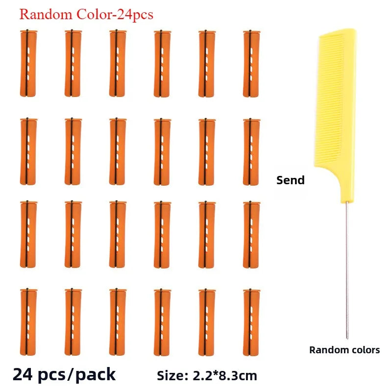 24 Pieces Of Perm Curling Rods 4 Sizes Of Curling Irons Plastic Cold Wave Rods Perming Rods Curling Irons Hair Styling Tools