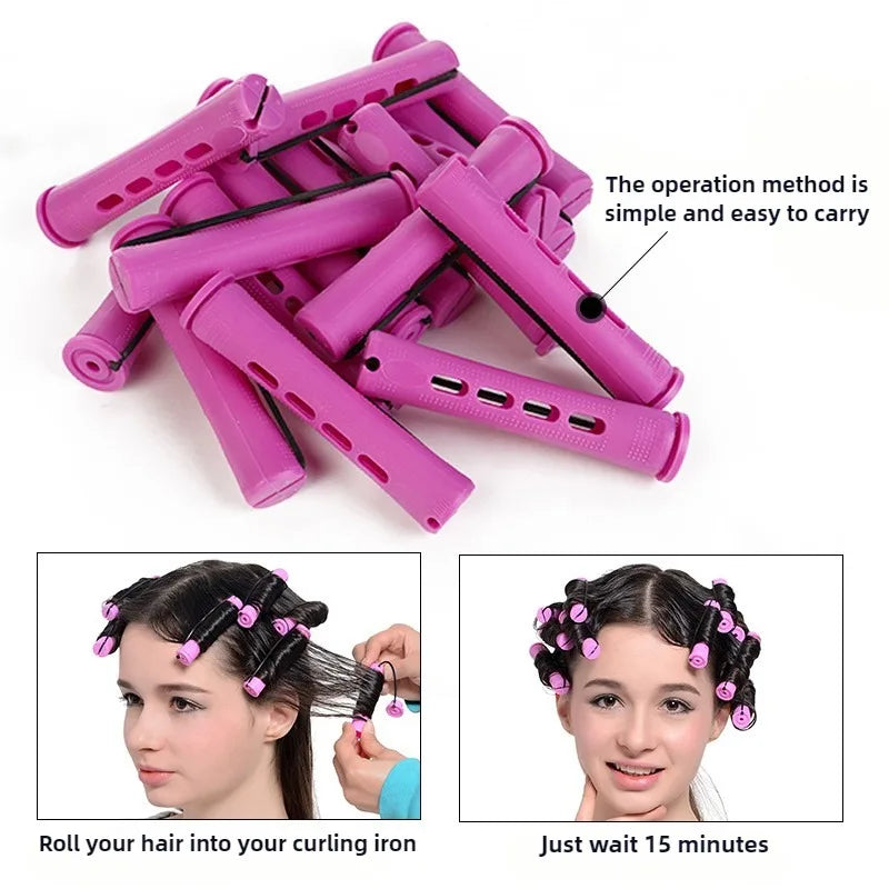 24 Pieces Of Perm Curling Rods 4 Sizes Of Curling Irons Plastic Cold Wave Rods Perming Rods Curling Irons Hair Styling Tools