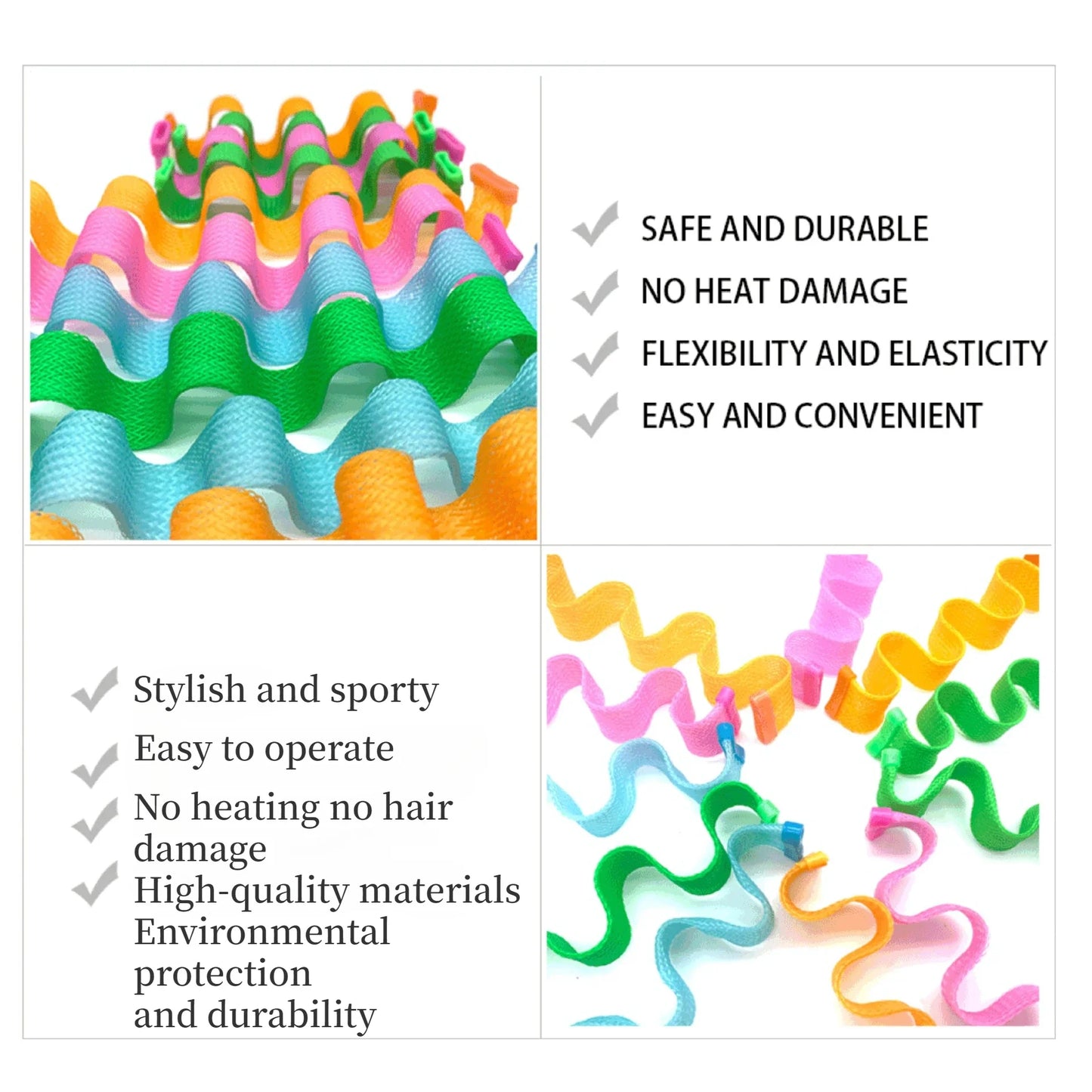 Heatless Hair Curler No Heat Hair Rollers Sleeping Soft Spiral Curls Lazy Perm Curling Rod Wave Formers Hair Styling Tools
