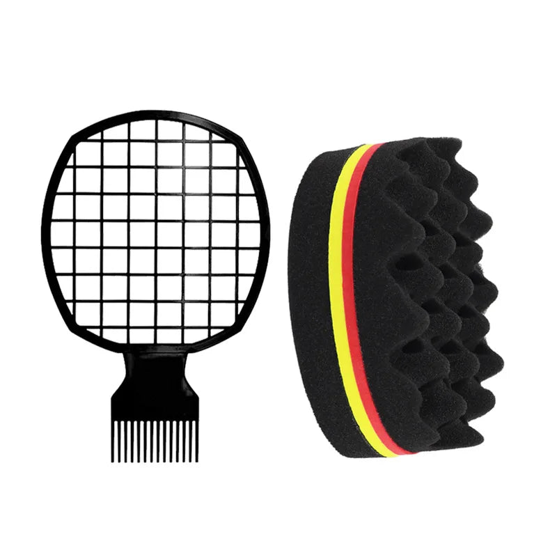 2/3pcs Afro Twist Hair Comb Sponge for Men and Women's Curly Hair Sponge Brush for Hairdressers and Personal Curly Hair Styling