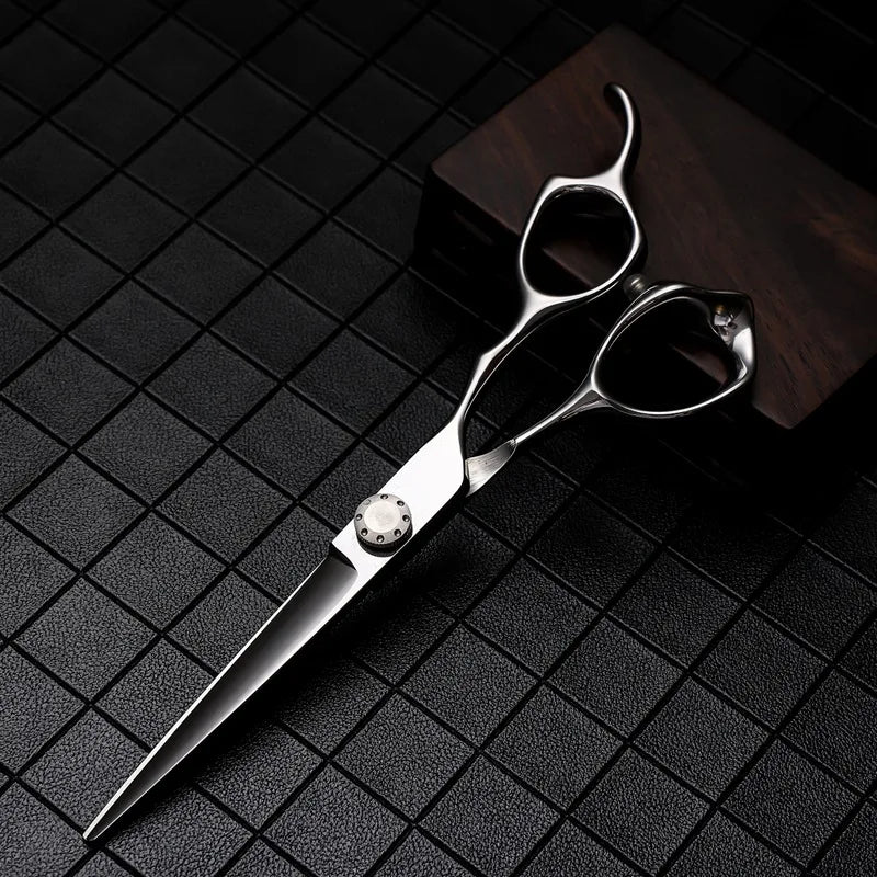 Japanese 440C Stainless Steel Scissors 6.0 Inch Straight Hair Cutting Shears Tool Profession Pet Grooming Scissors Barber Tools