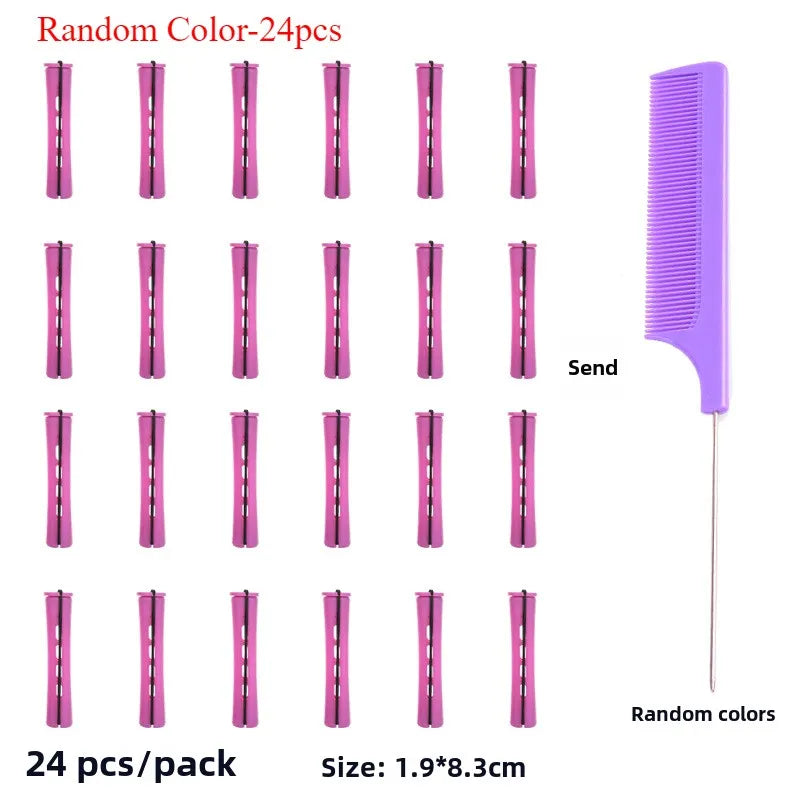 24 Pieces Of Perm Curling Rods 4 Sizes Of Curling Irons Plastic Cold Wave Rods Perming Rods Curling Irons Hair Styling Tools