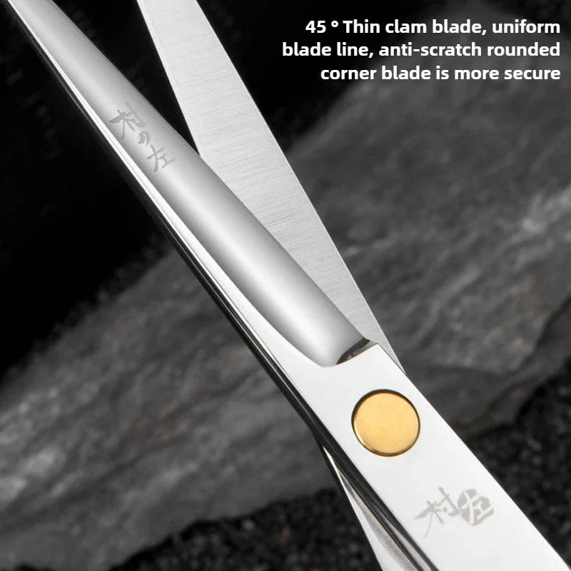 Japanese 440C Stainless Steel Scissors 6.0 Inch Straight Hair Cutting Shears Tool Profession Pet Grooming Scissors Barber Tools