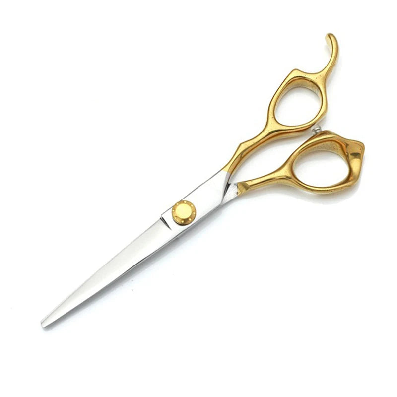 Japanese 440C Stainless Steel Scissors 6.0 Inch Straight Hair Cutting Shears Tool Profession Pet Grooming Scissors Barber Tools