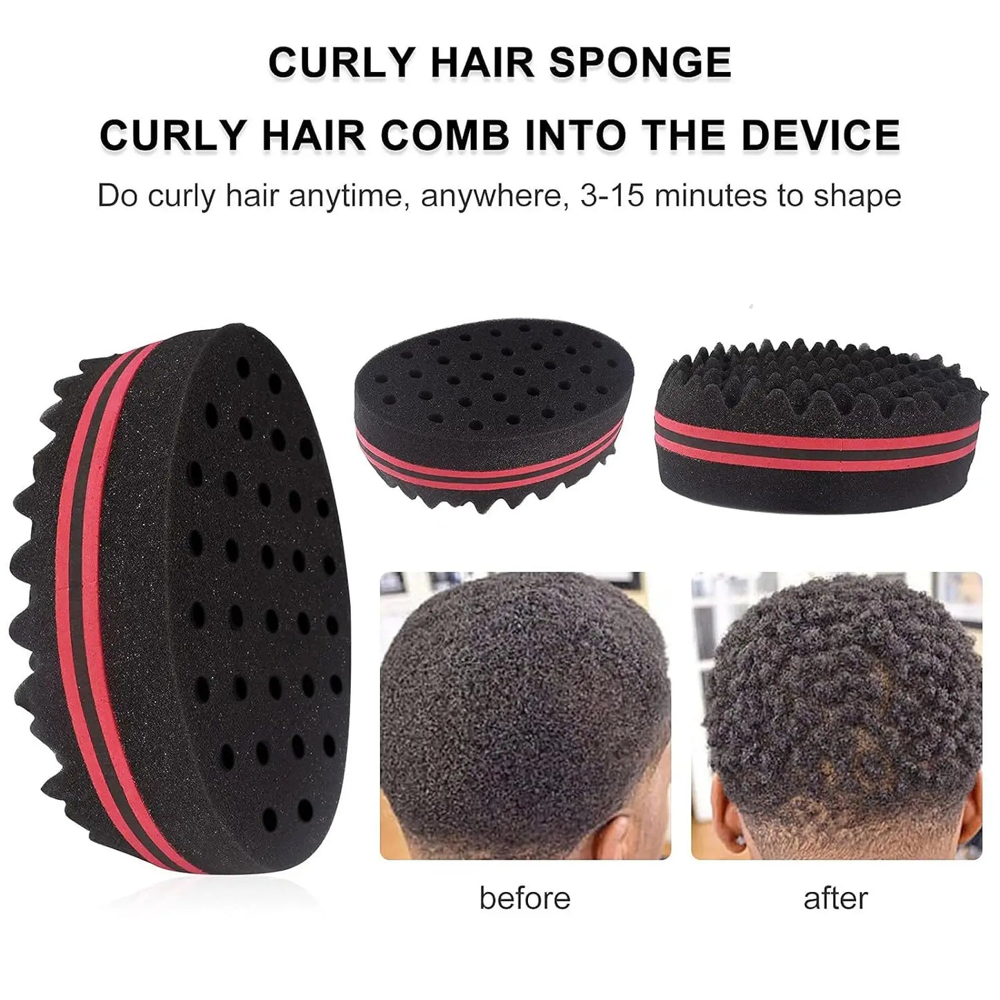 2/3pcs Afro Twist Hair Comb Sponge for Men and Women's Curly Hair Sponge Brush for Hairdressers and Personal Curly Hair Styling