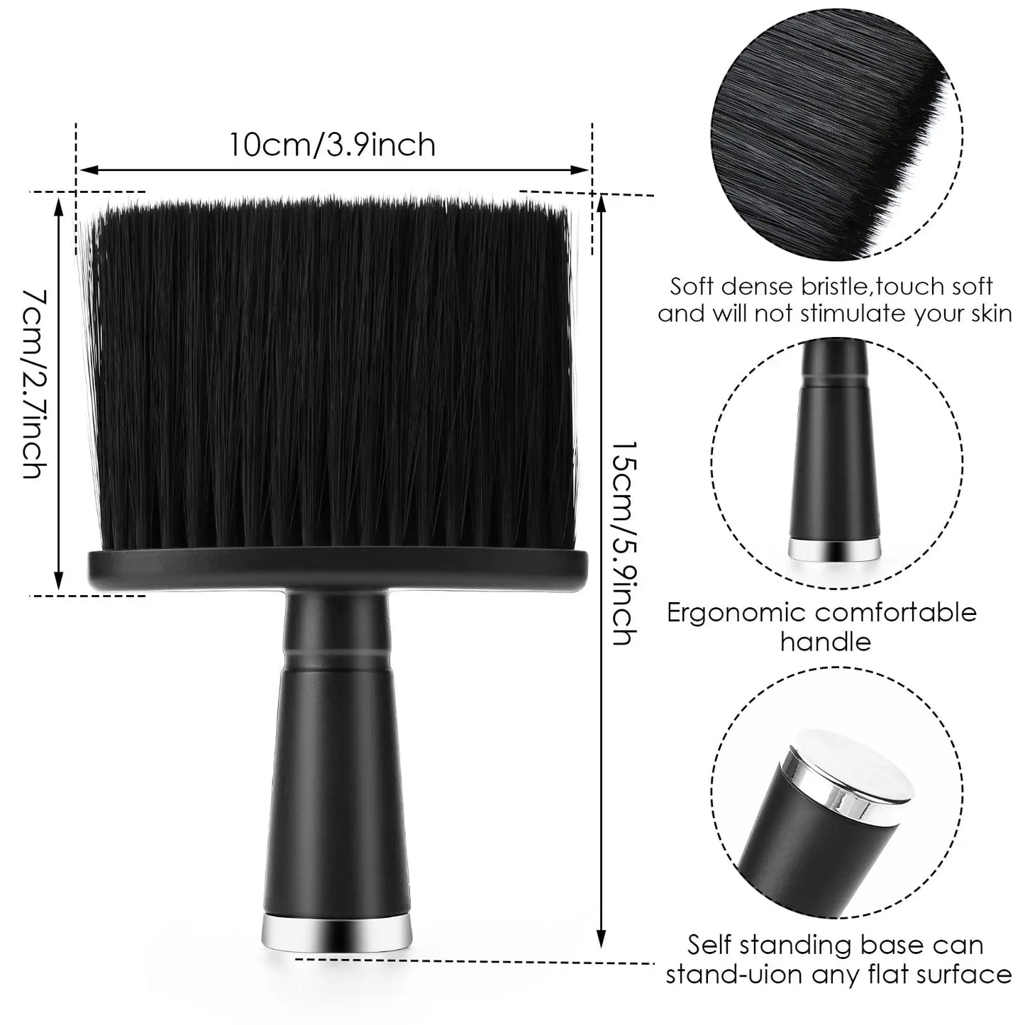 2PCS Barber Neck Brush Set Haircut Neck Duster Brushes Hairdresser Razor Clipper Cleaning Brush Salon Men Beard Styling Tools