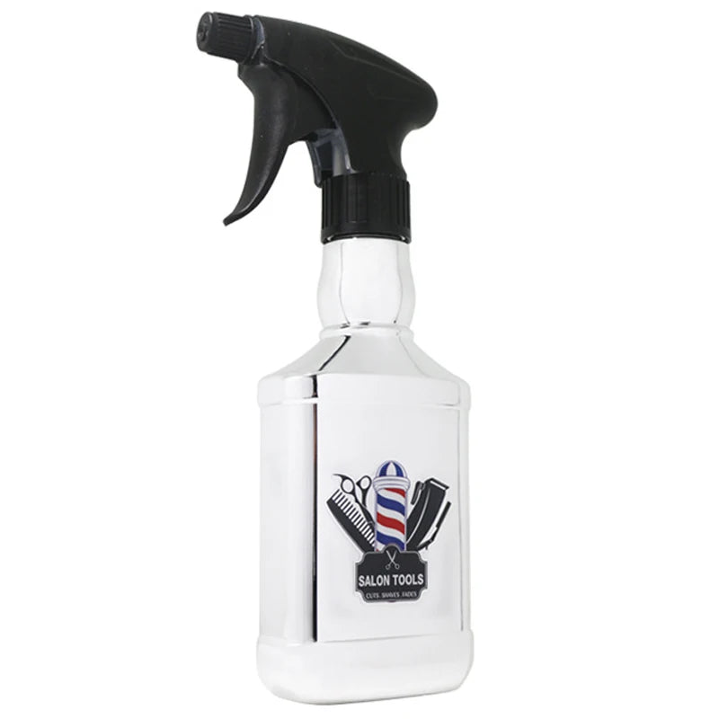 300ML Barber Water Spray Bottle Salon Haircut Styling Empty Continuous Atomizer Refillable Electroplating Watering Can