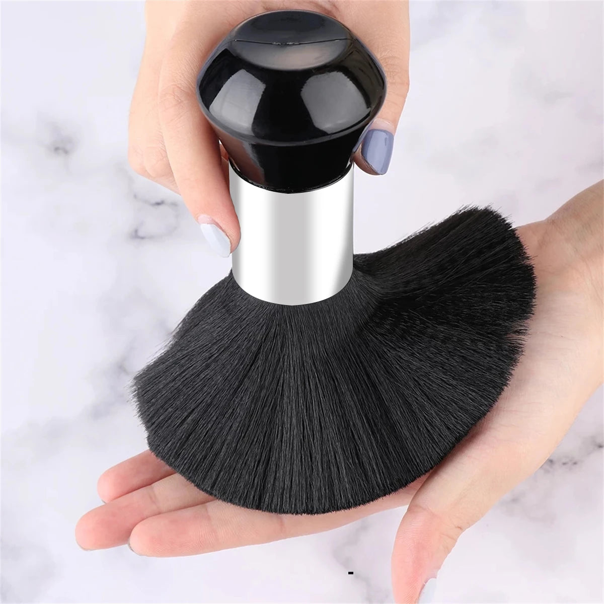 Hairdressing Soft Brush Black Hairdressing Sweeping Neck Hair Cleaning Duster Hair Cutting Brush Barbershop Hair Cut Brush Tools