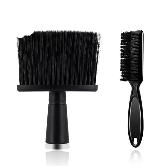 2PCS Barber Neck Brush Set Haircut Neck Duster Brushes Hairdresser Razor Clipper Cleaning Brush Salon Men Beard Styling Tools