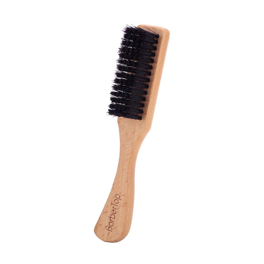 BARBERTOP Men Styling Comb Beard Hair Brush Face Massage Shaving Comb Barber Anti-knots Moustache Brush Professional Wooden Comb