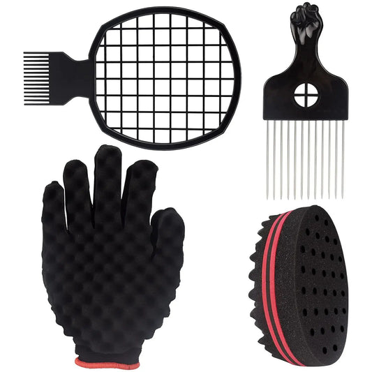2/3pcs Afro Twist Hair Comb Sponge for Men and Women's Curly Hair Sponge Brush for Hairdressers and Personal Curly Hair Styling