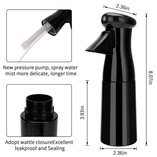 200ml Salon Hairdressing Spray Bottle High Pressure Continuous Atomizer Barber Styling Press Water Bottle Hair Care Tools