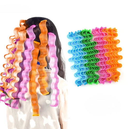 Heatless Hair Curler No Heat Hair Rollers Sleeping Soft Spiral Curls Lazy Perm Curling Rod Wave Formers Hair Styling Tools