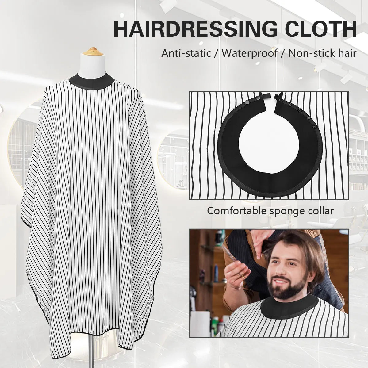 Sponge Collar Barber Layers Waterproof Haircut Hairdresser Cloak Aldult Beauty Salon Gown Professional Haircut Accessories