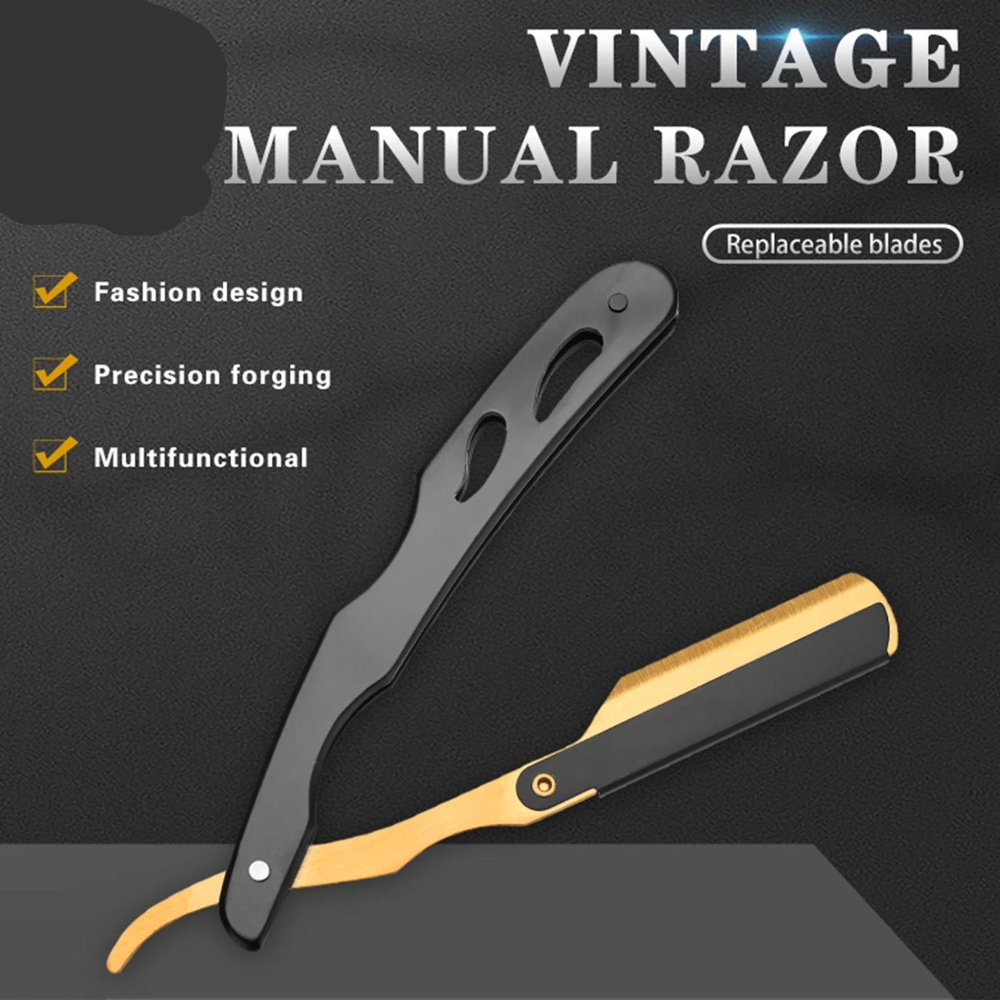 Professional Manual Shaver Straight Edge Stainless Steel Sharp Barber Razor   Folding Shaving Beard Trimmer Cutter For Men