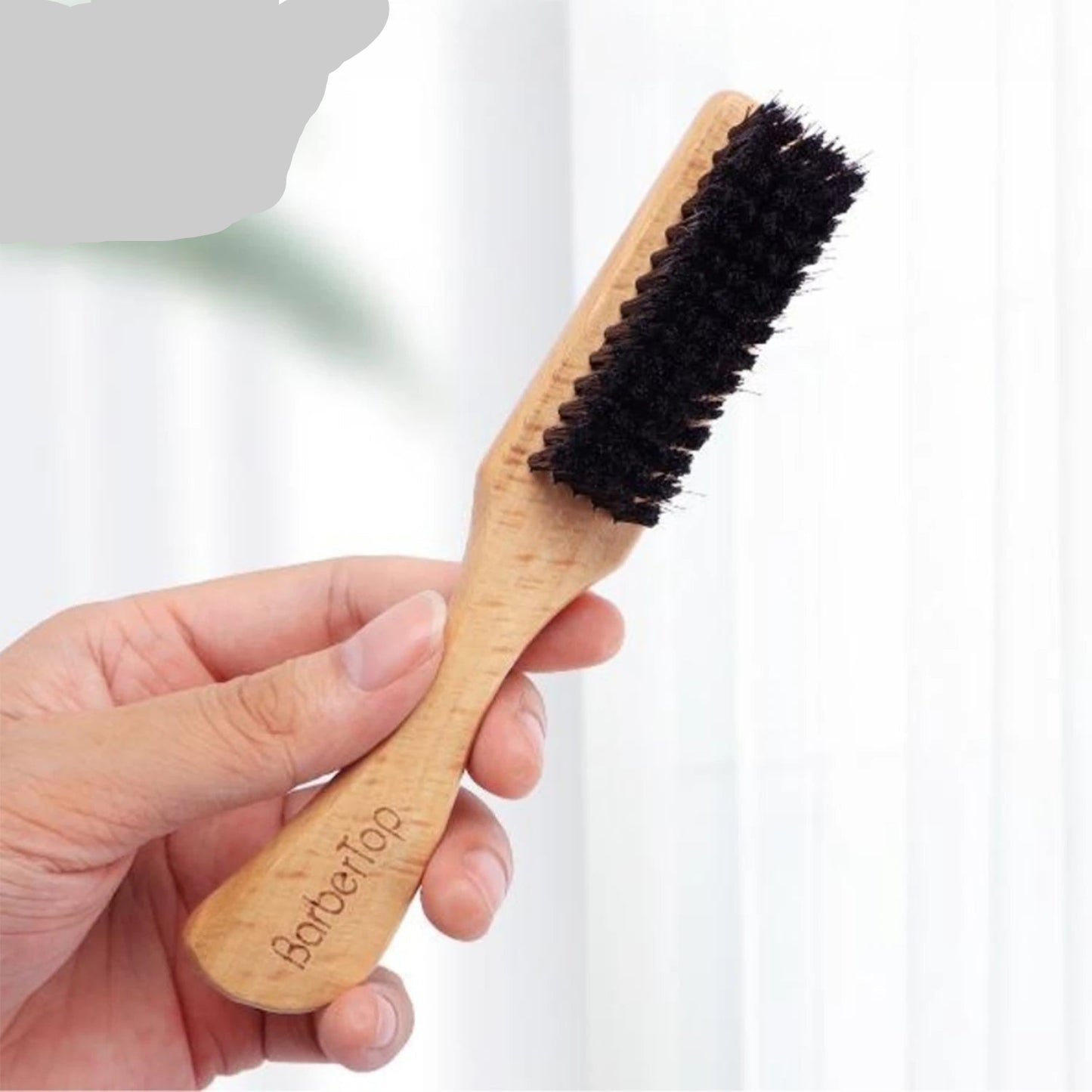 BARBERTOP Men Styling Comb Beard Hair Brush Face Massage Shaving Comb Barber Anti-knots Moustache Brush Professional Wooden Comb