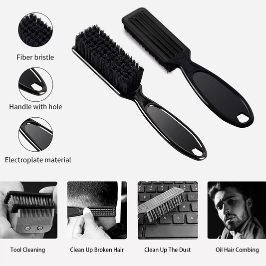 2PCS Barber Neck Brush Set Haircut Neck Duster Brushes Hairdresser Razor Clipper Cleaning Brush Salon Men Beard Styling Tools