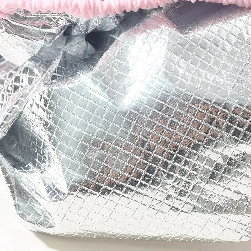1PC Self-heating Tin Foil Hat Thickened Heating Steam Hair Mask Cap Portable Hair Salon Smooth Hair Oil Baking Cap
