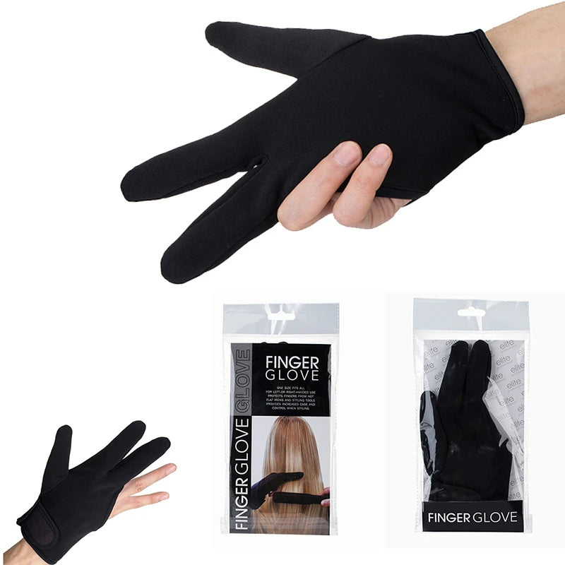 Multifunction Heat Resistant Gloves Reusable Black Cotton Gloves Use With Curling Iron Professional Hair Styling Tool